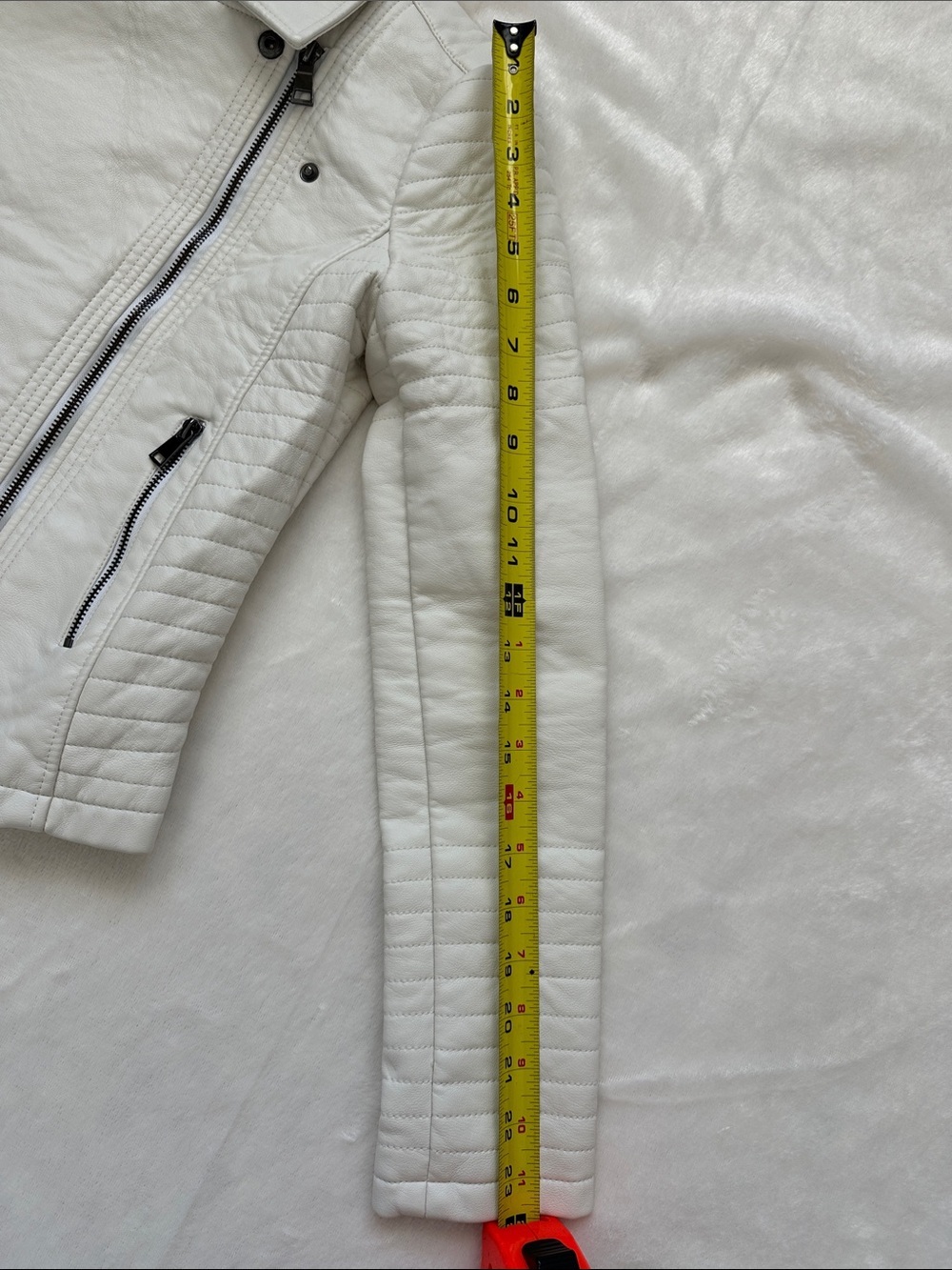 Cotton On "Sydney" Faux Leather PU Biker Moto Jacket White - Size US 2 NWT - Picture 10 of 11